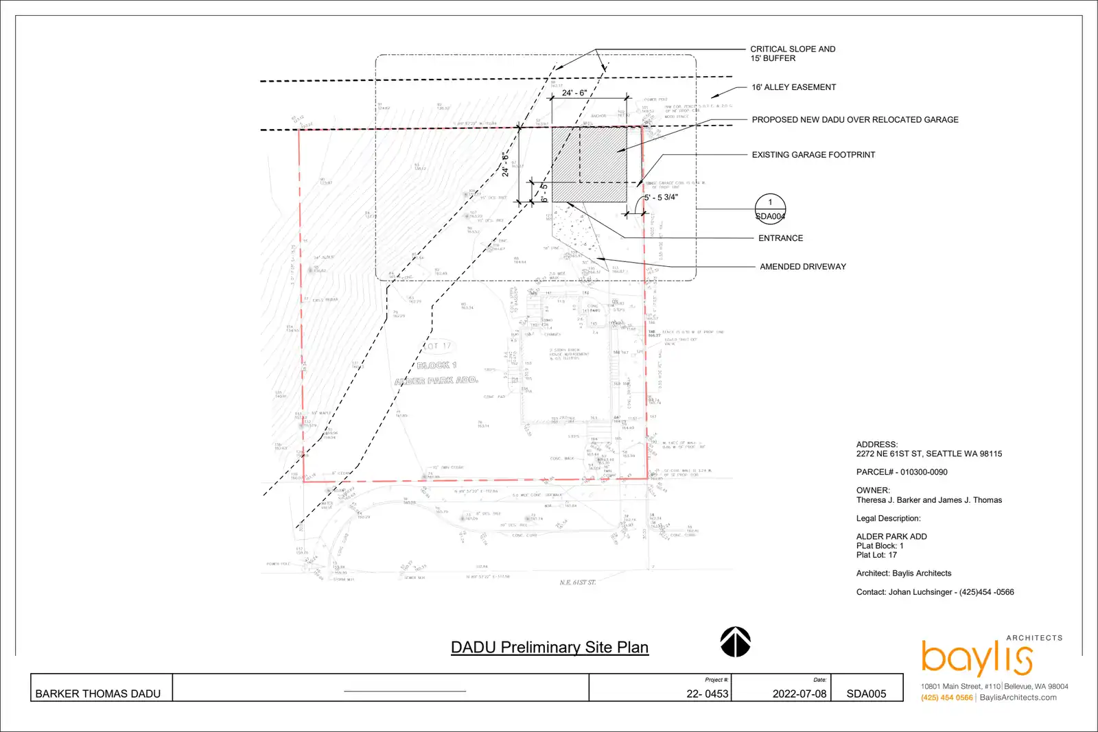 Site plan for 2272 NE 61st St