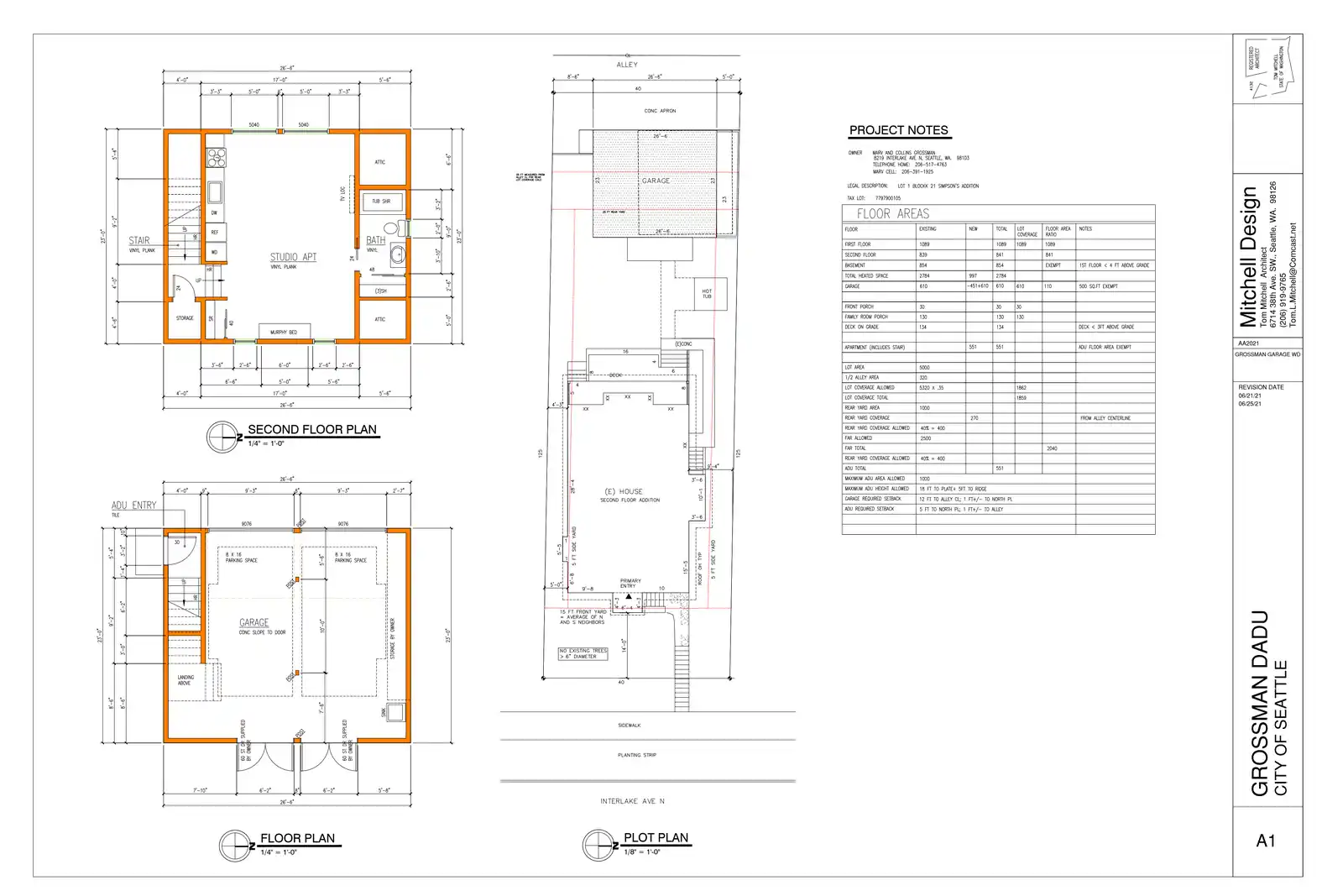 Site plan for 8221 Interlake Ave N