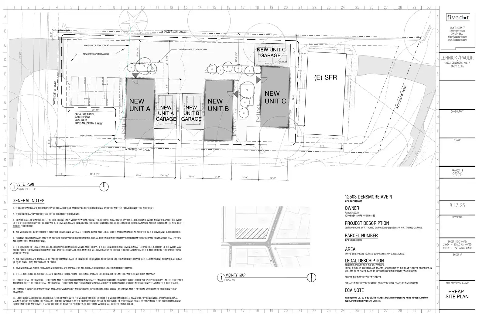 Site plan for 1502 N 125th St