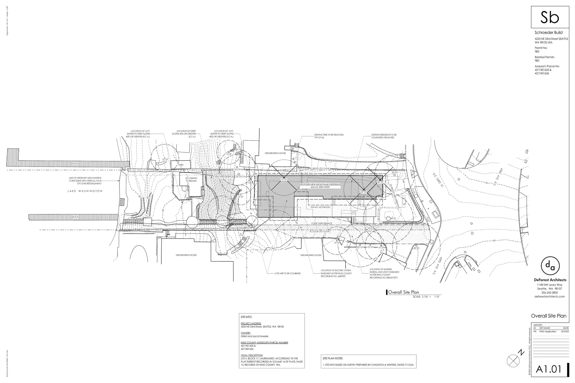 Site plan for 4223 NE 33rd St