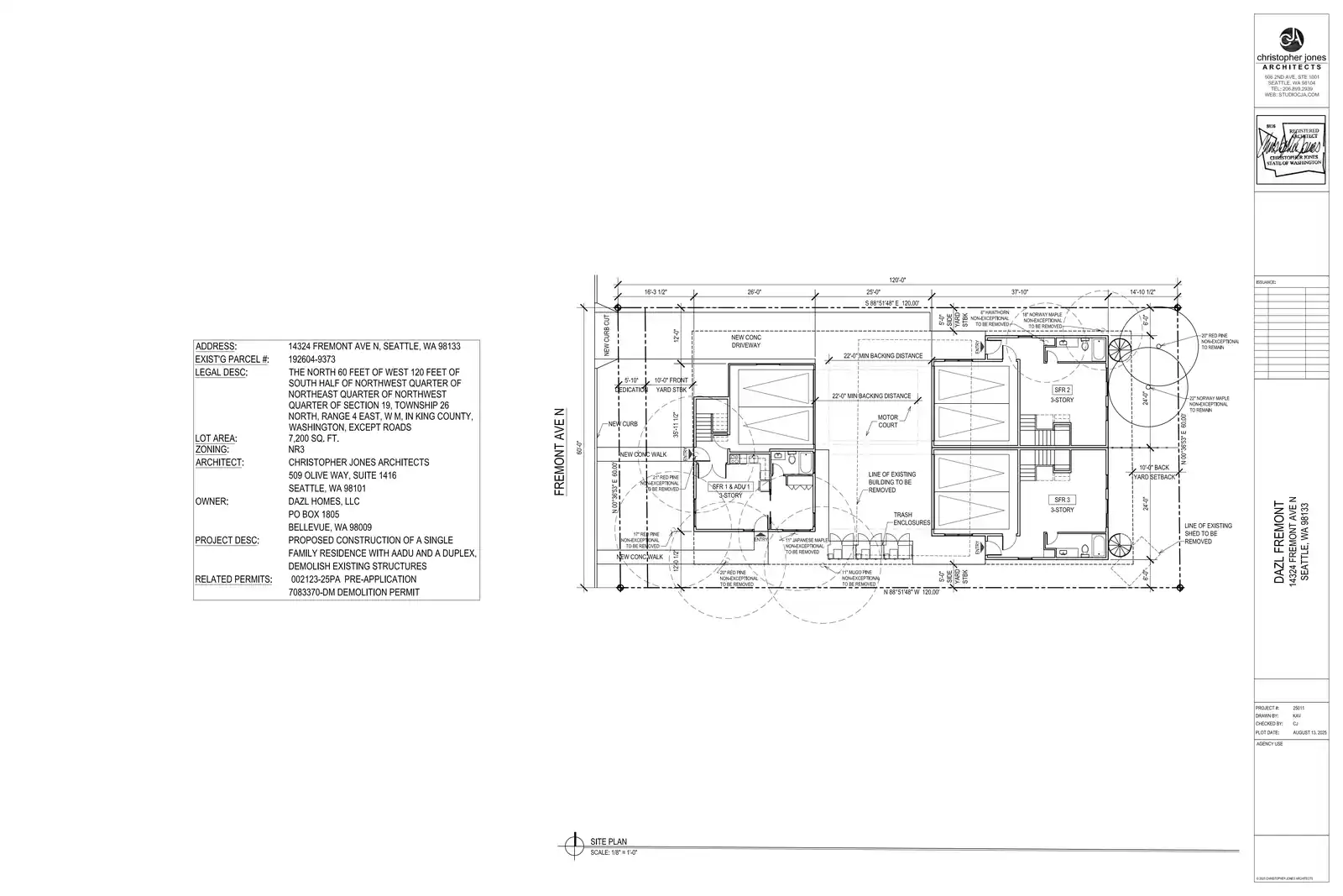 Site plan for 14324 Fremont Ave N