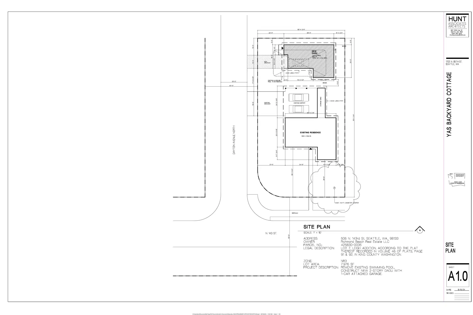Site plan for 14306 Dayton Ave N