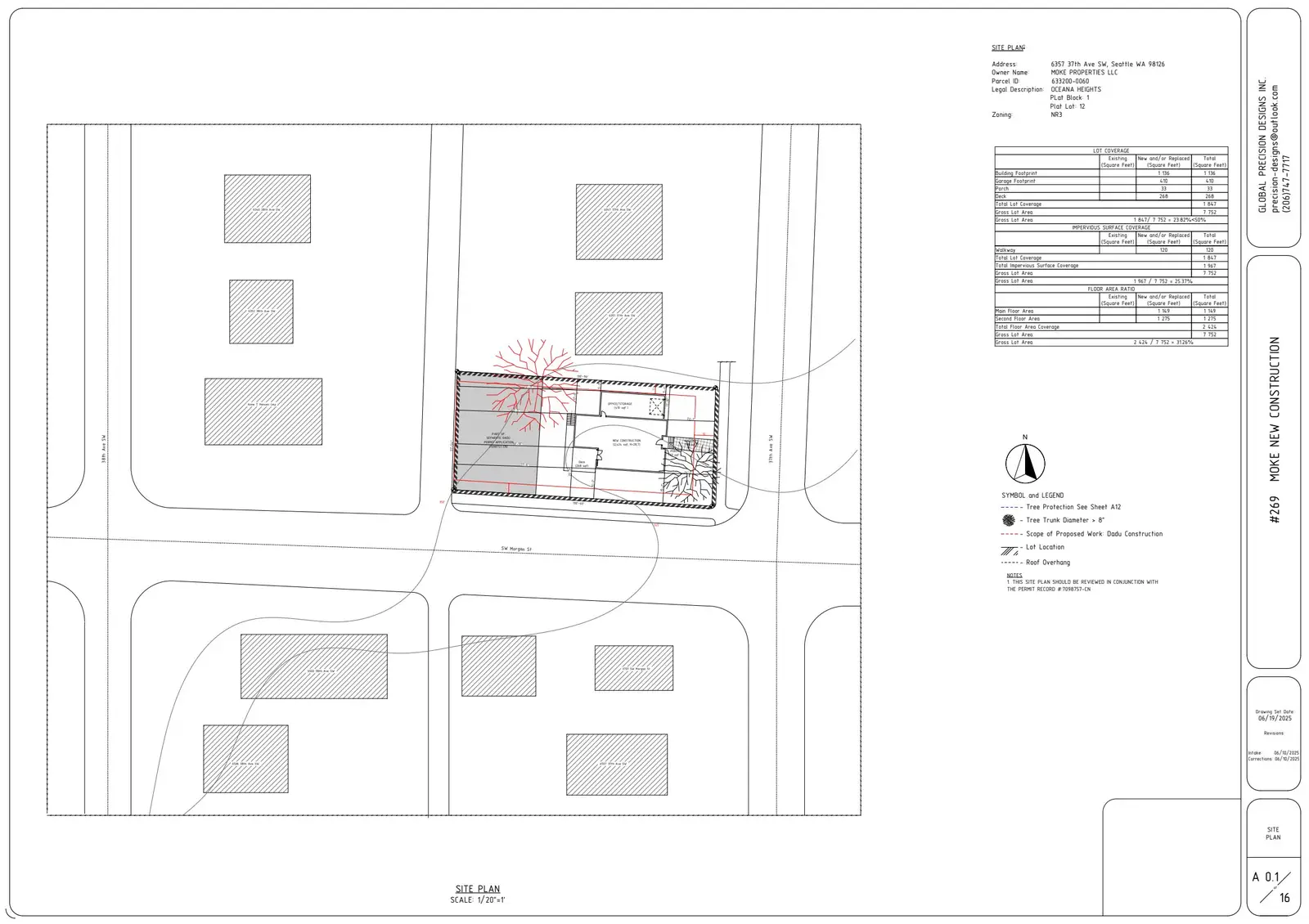 Site plan for 3708 SW Morgan St