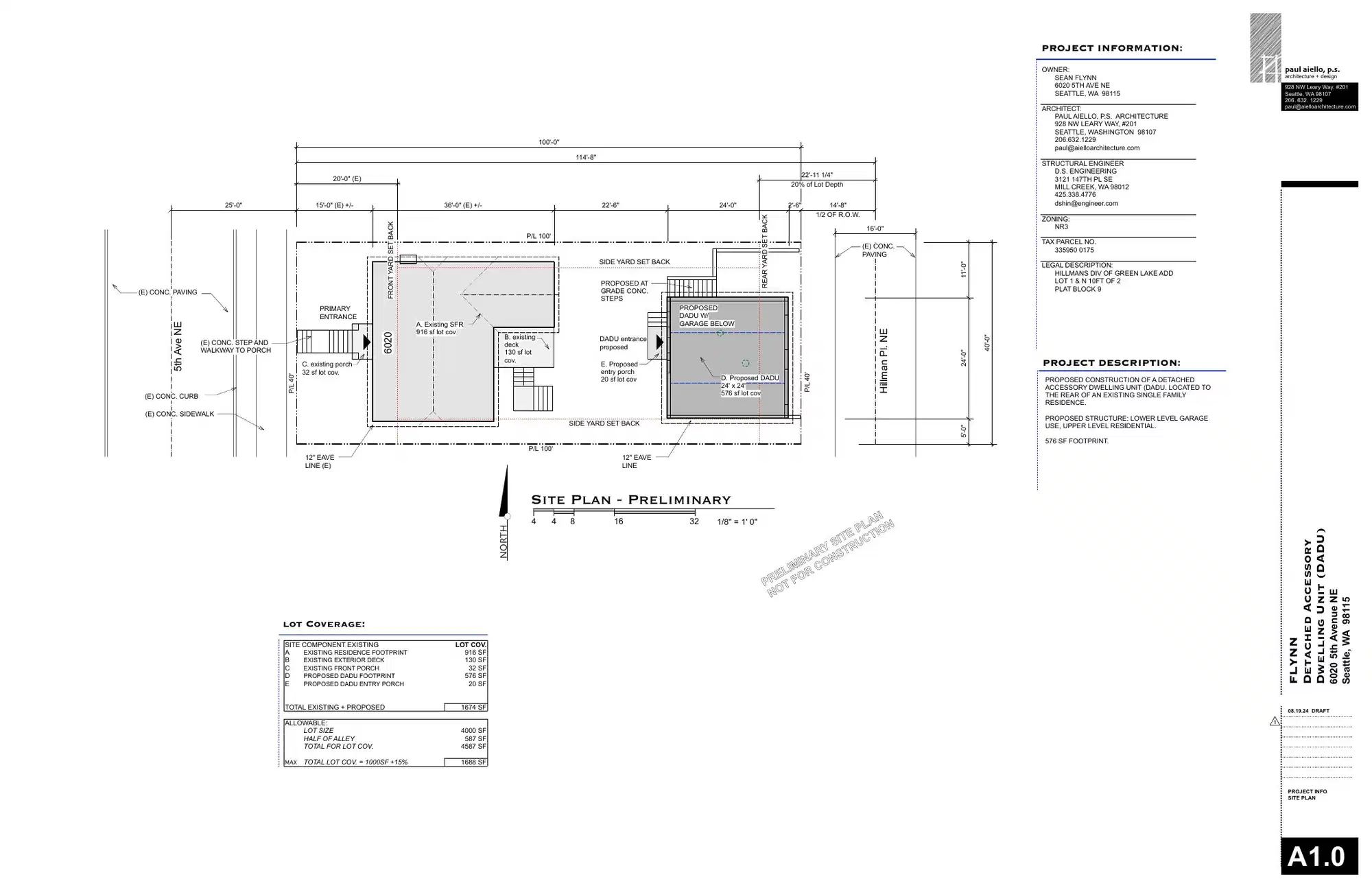 Site plan for 6020 5th Ave NE