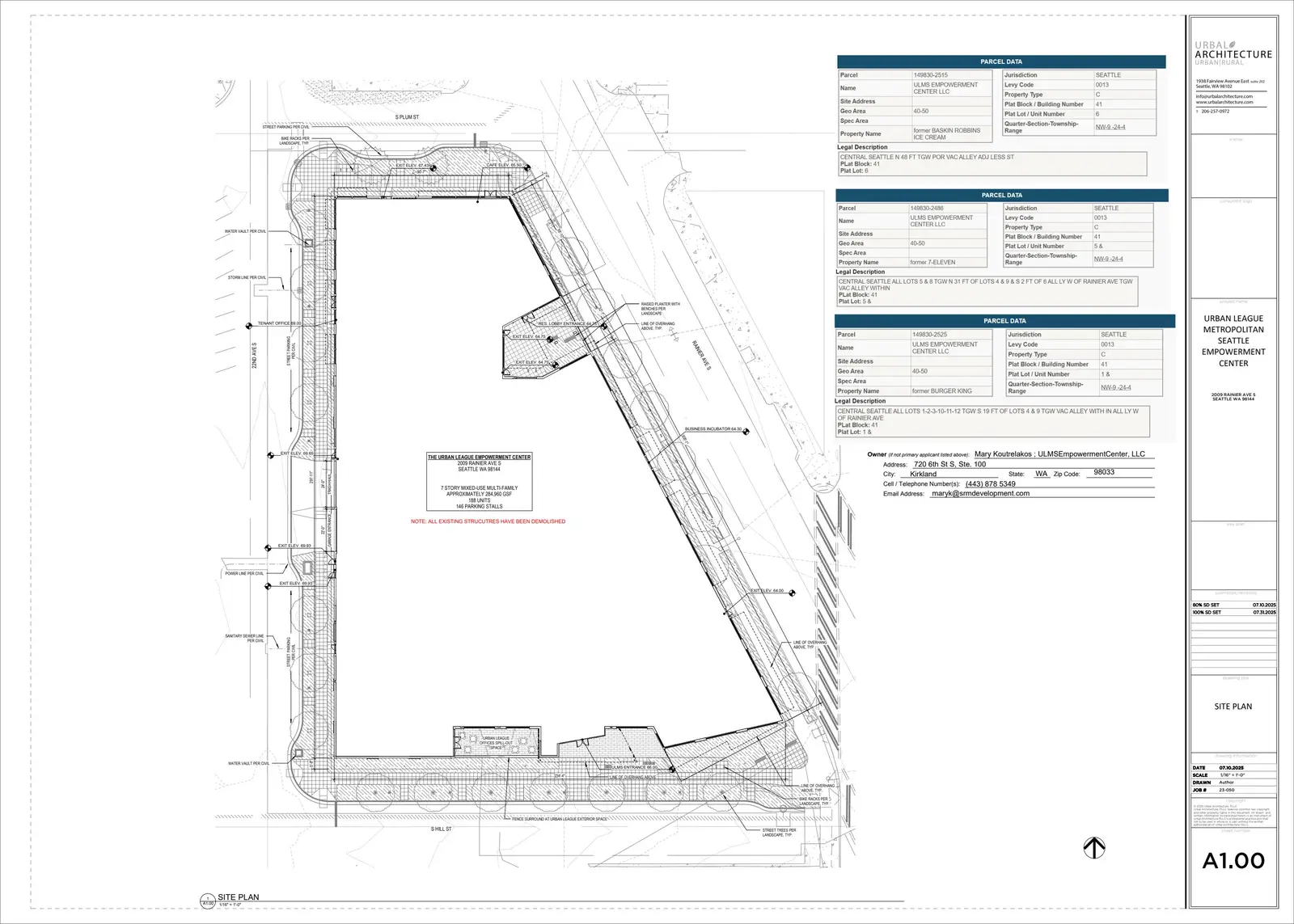 Site plan for 2009 Rainier Ave S