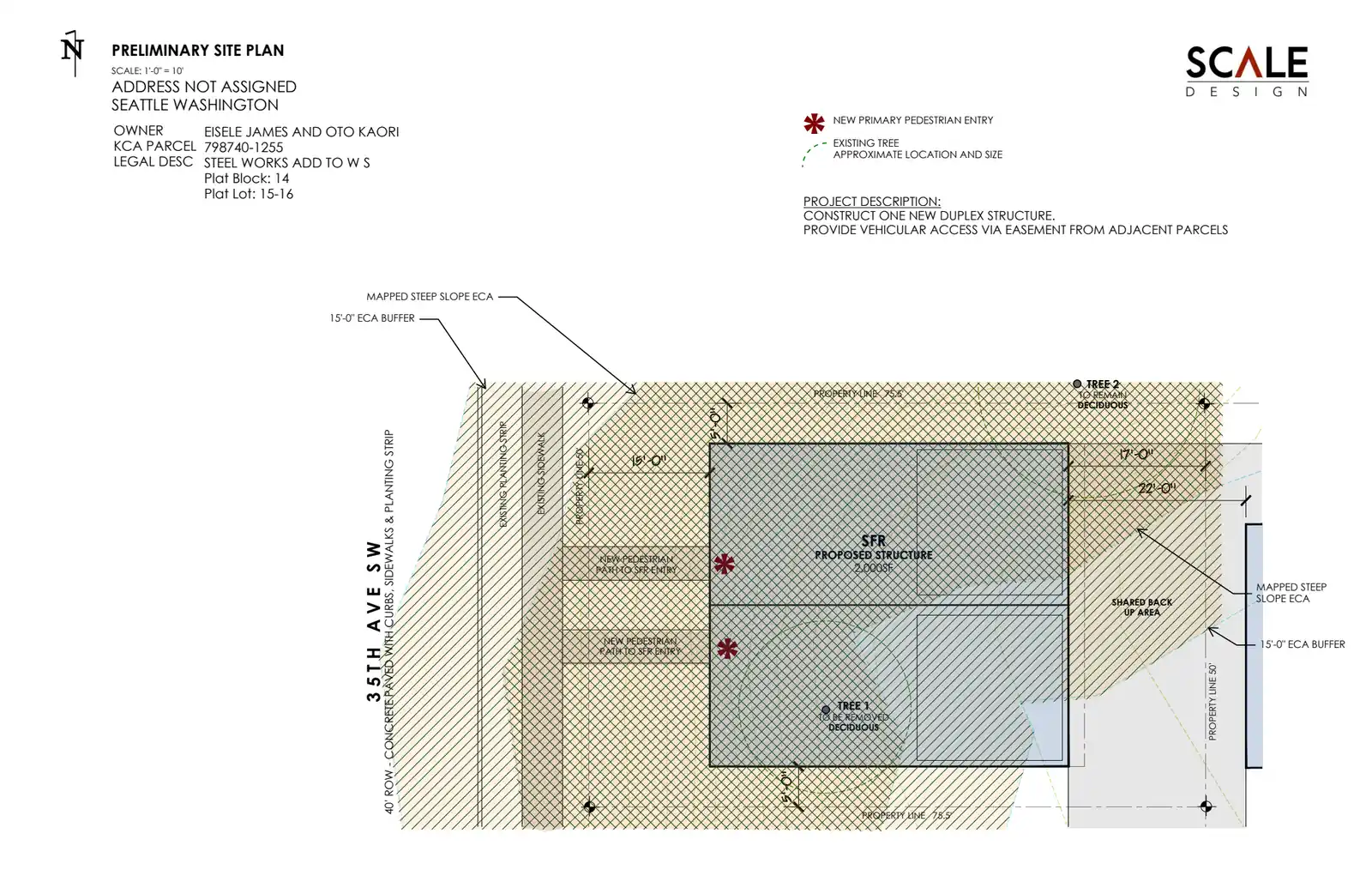 Site plan for 3420 35th Ave SW