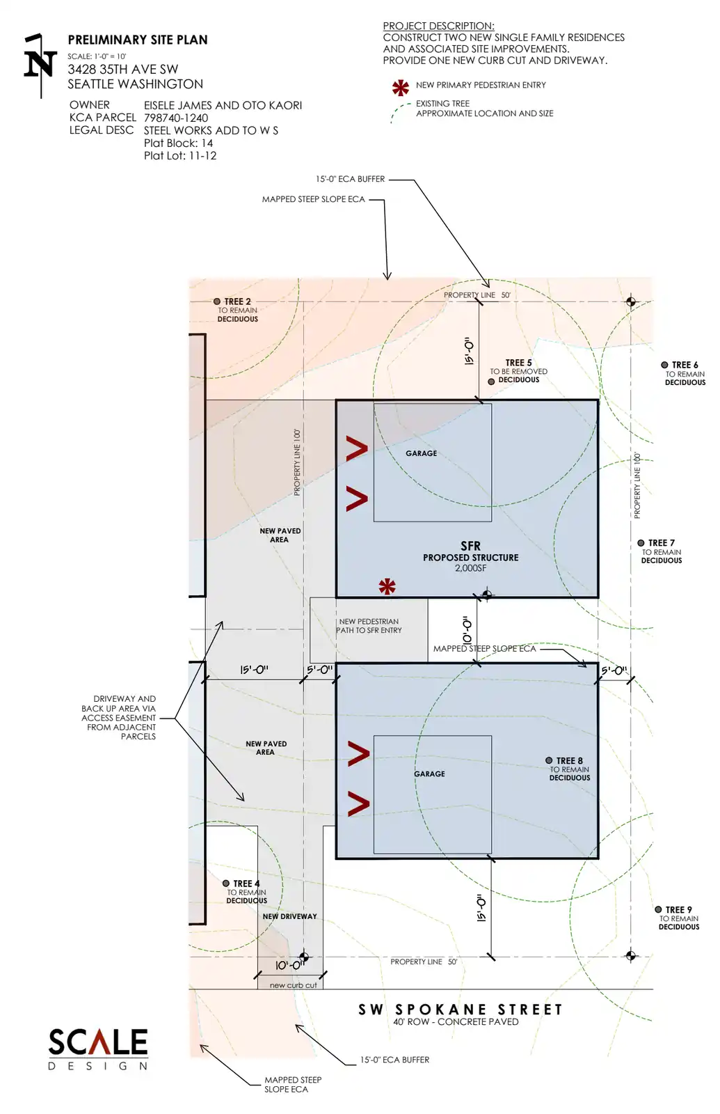 Site plan for 3428 35th Ave SW