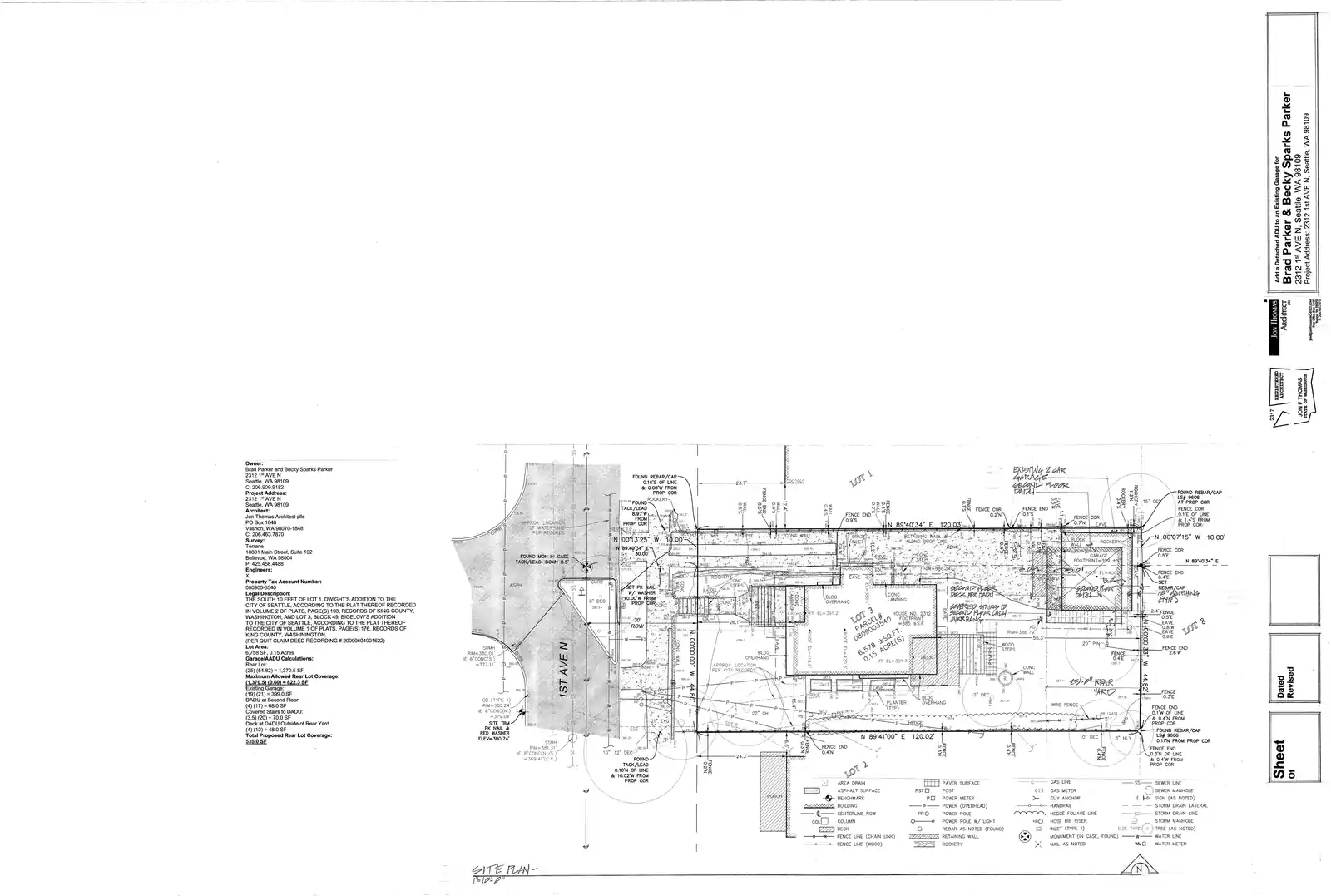 Site plan for 2312 1st Ave N
