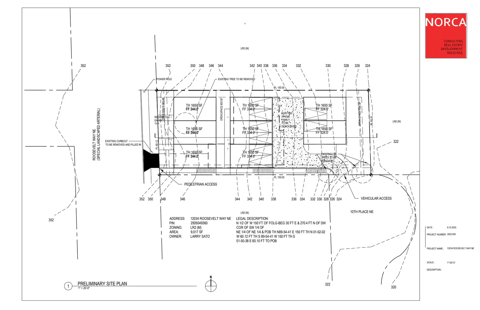 Site plan for 12034 Roosevelt Way NE