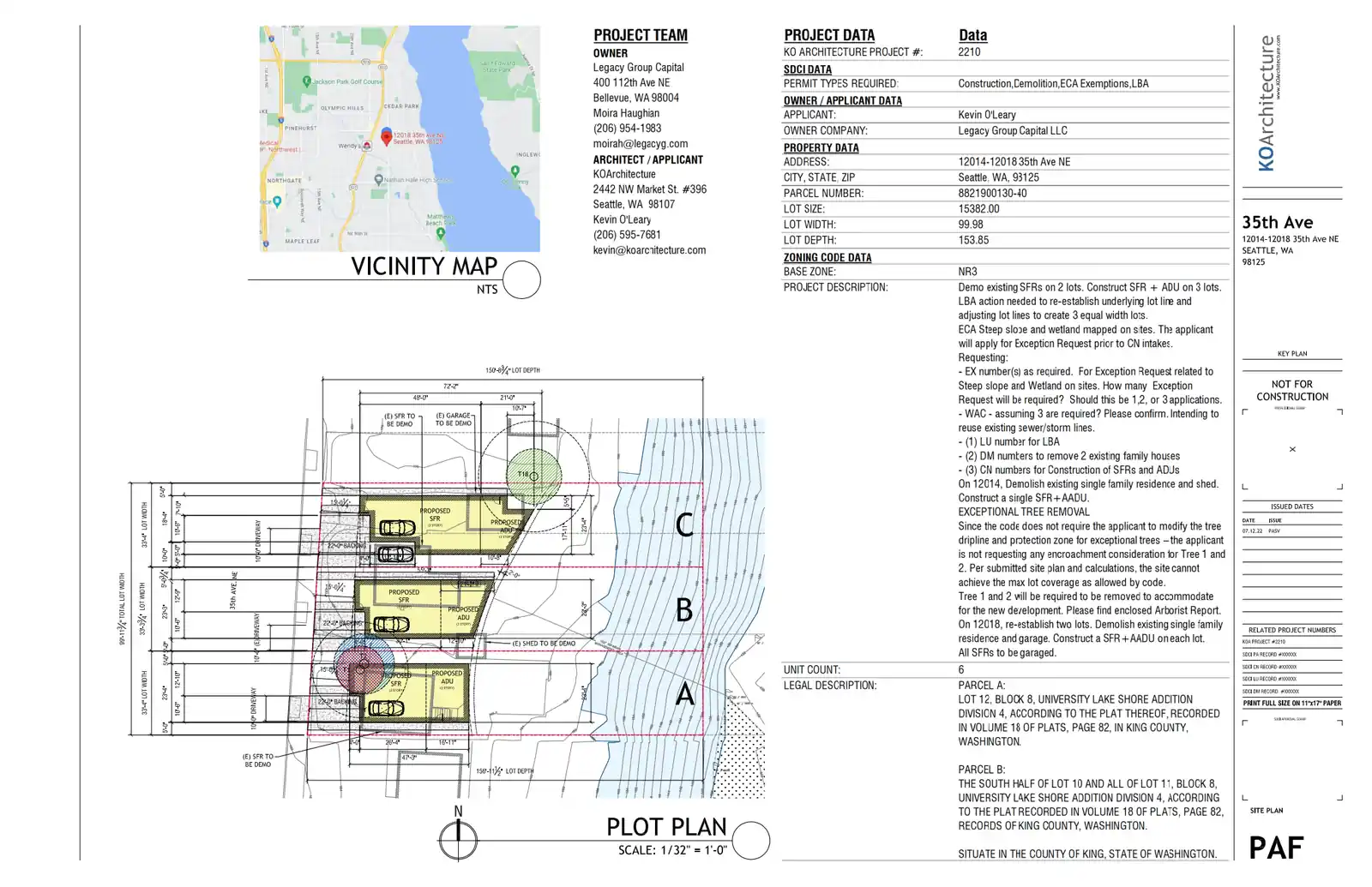 Site plan for 12014 35th Ave NE