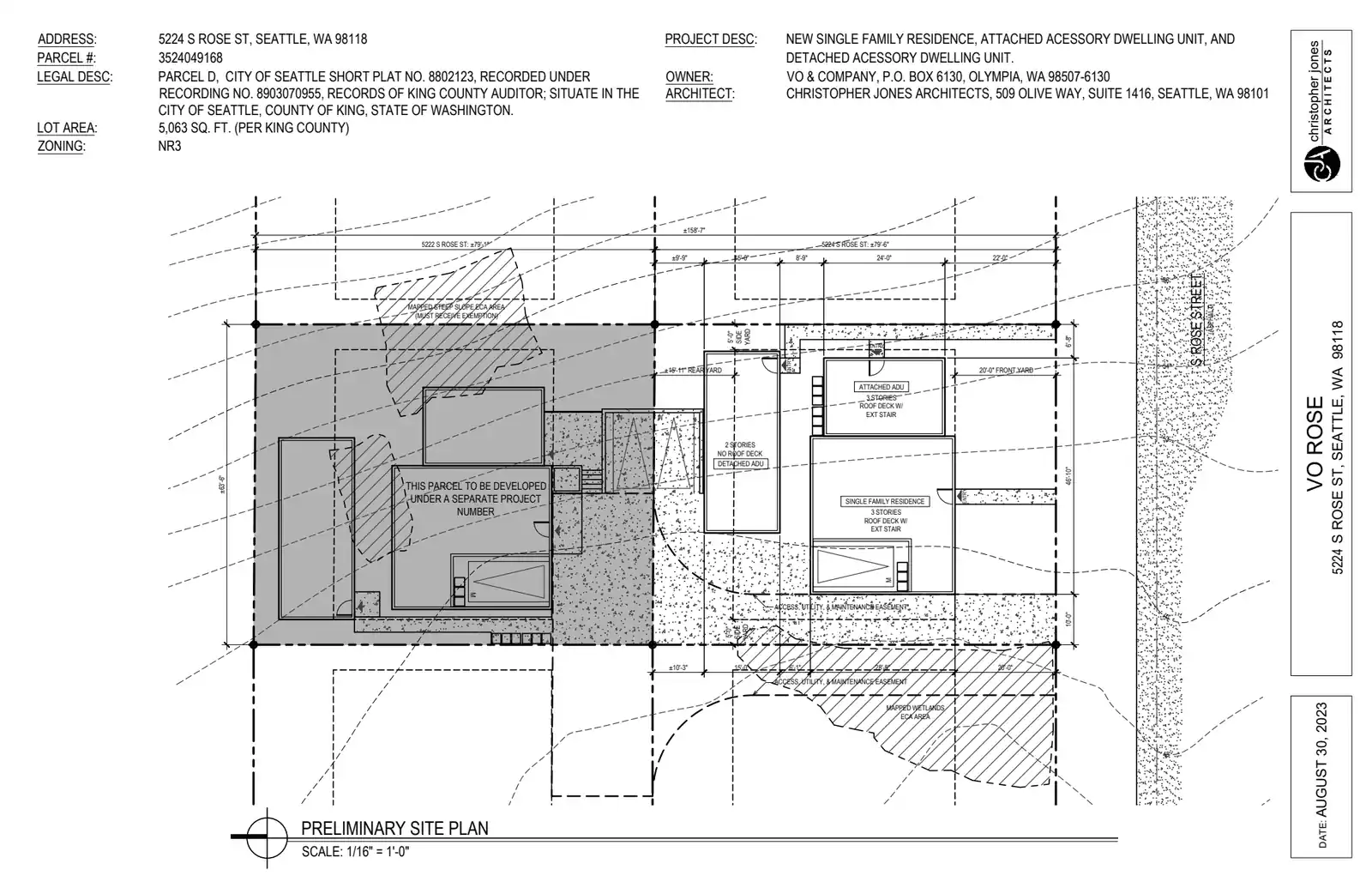 Site plan for 5224 S Rose St