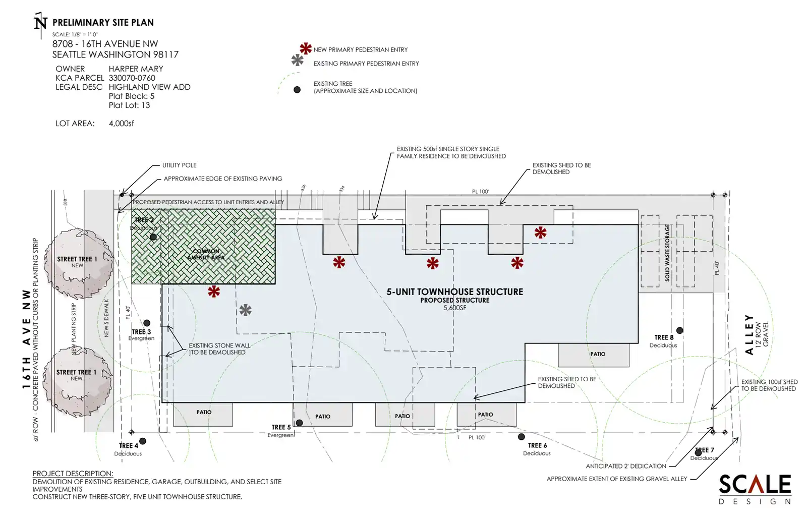 Site plan for 8708 16th Ave NW