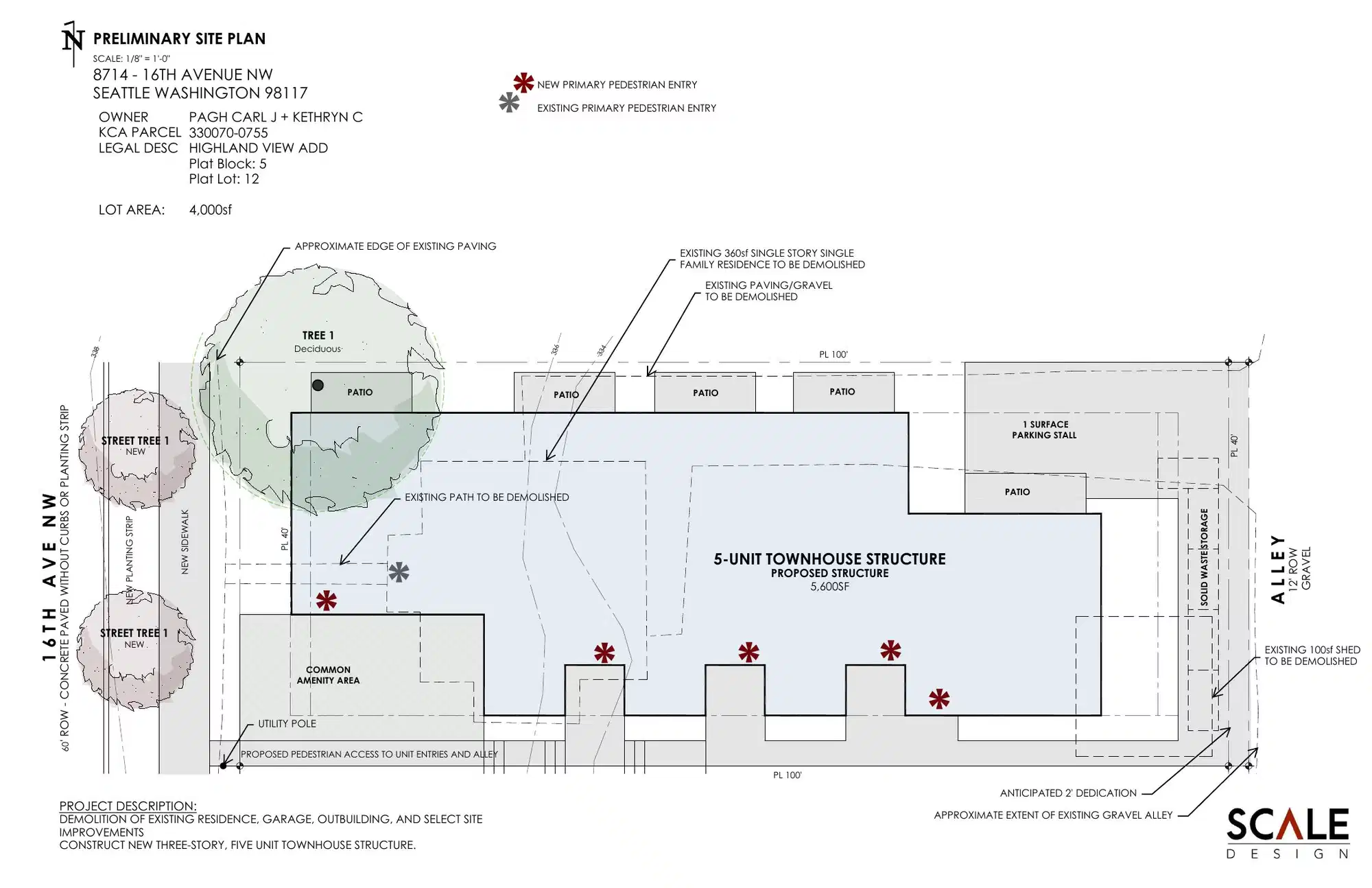Site plan for 8714 16th Ave NW