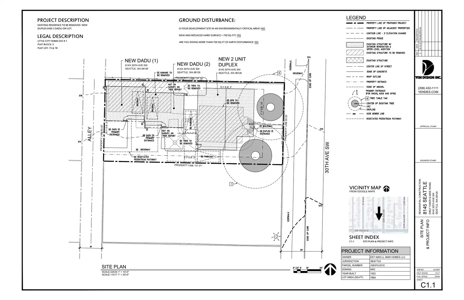 Site plan for 8145 30th Ave SW