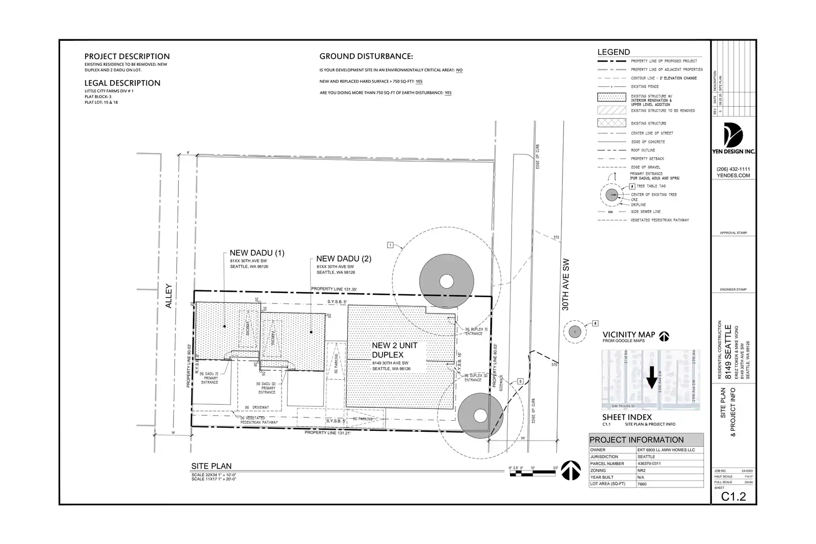 Site plan for 8149 30th Ave SW