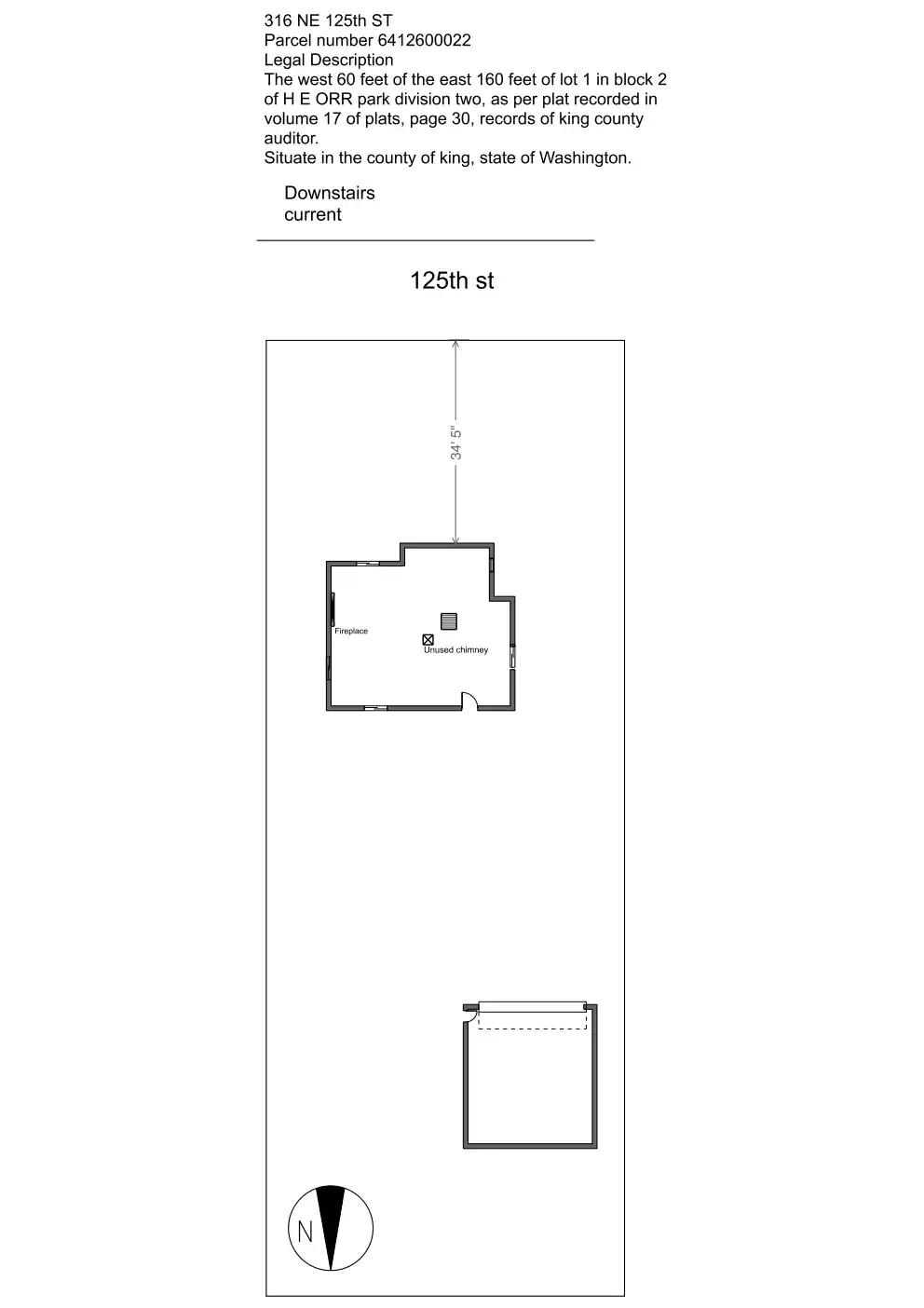 Site plan for 316 NE 125th St