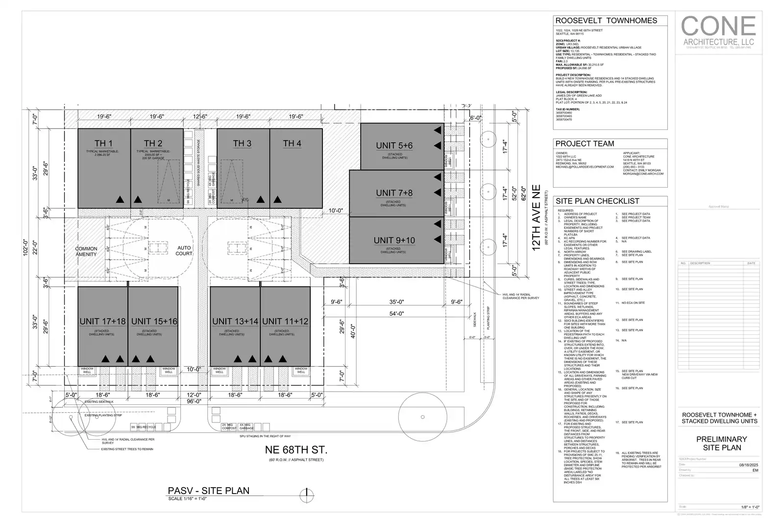 Site plan for 1024 NE 68th St