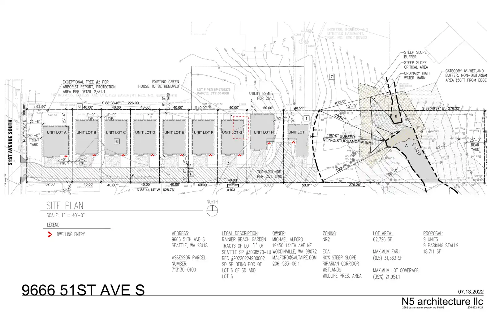 Site plan for 9666 51st Ave S