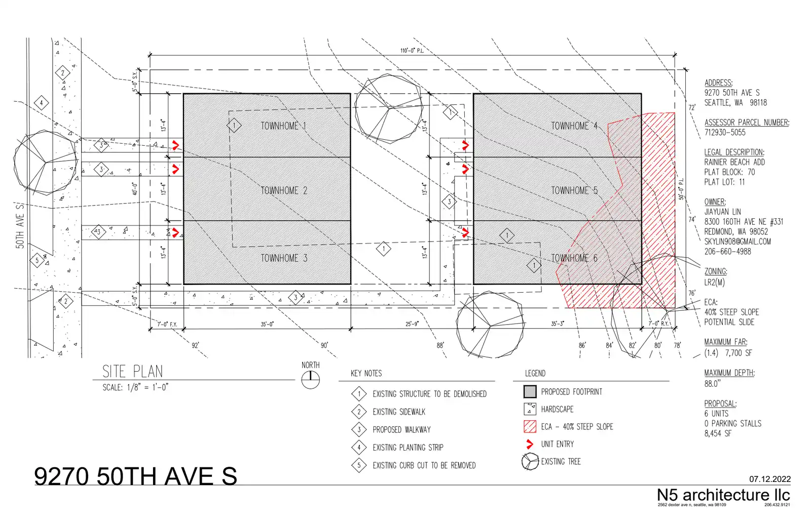 Site plan for 9270 50th Ave S