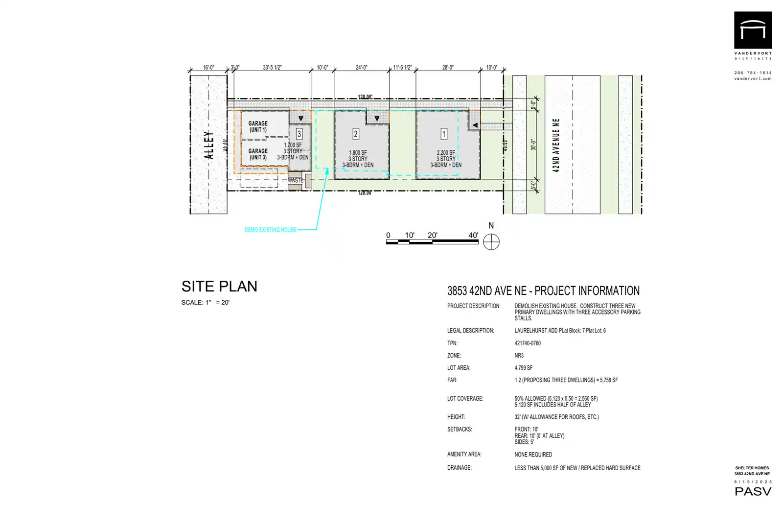 Site plan for 3853 42nd Ave NE