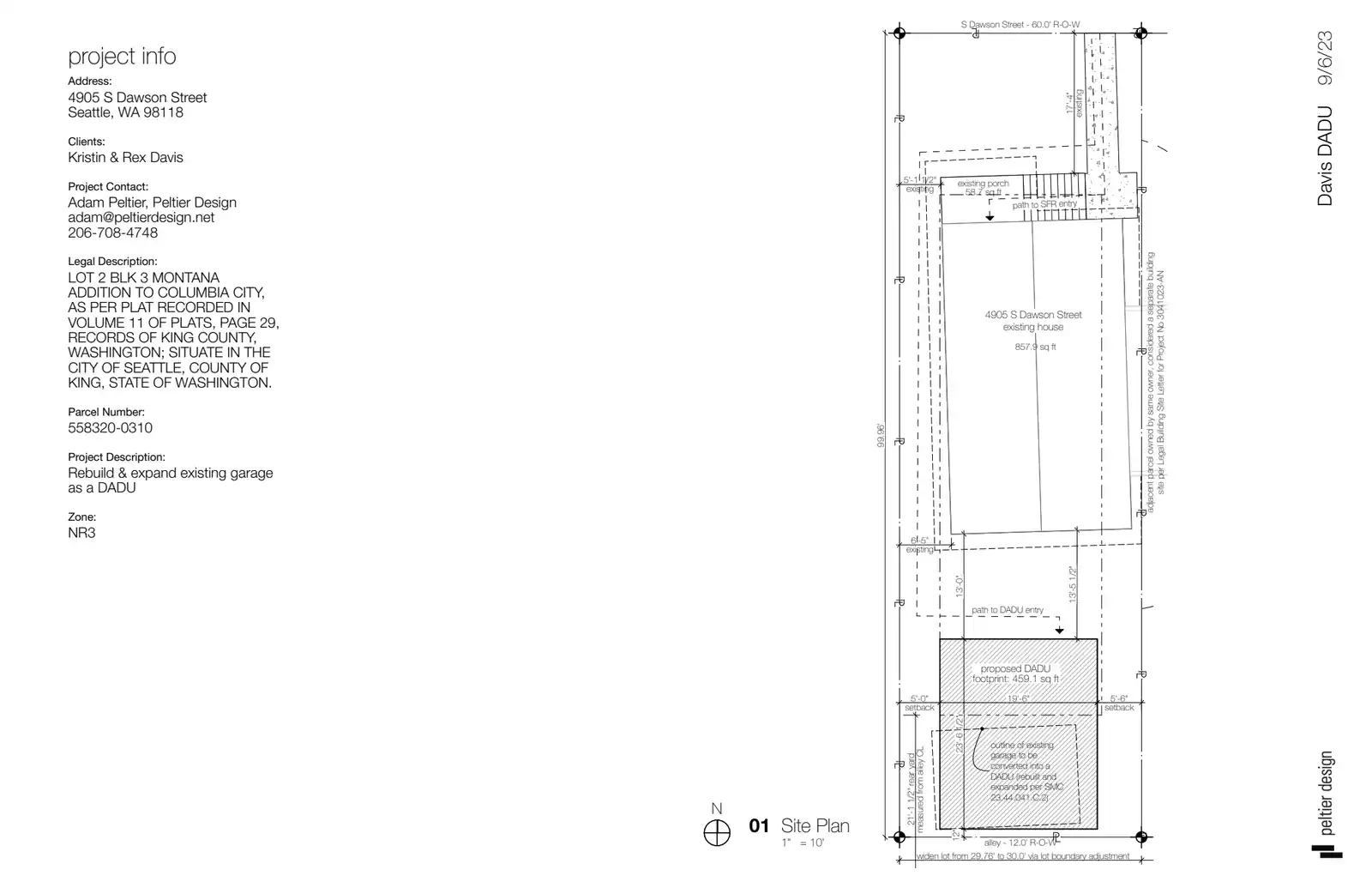 Site plan for 4905 S Dawson St
