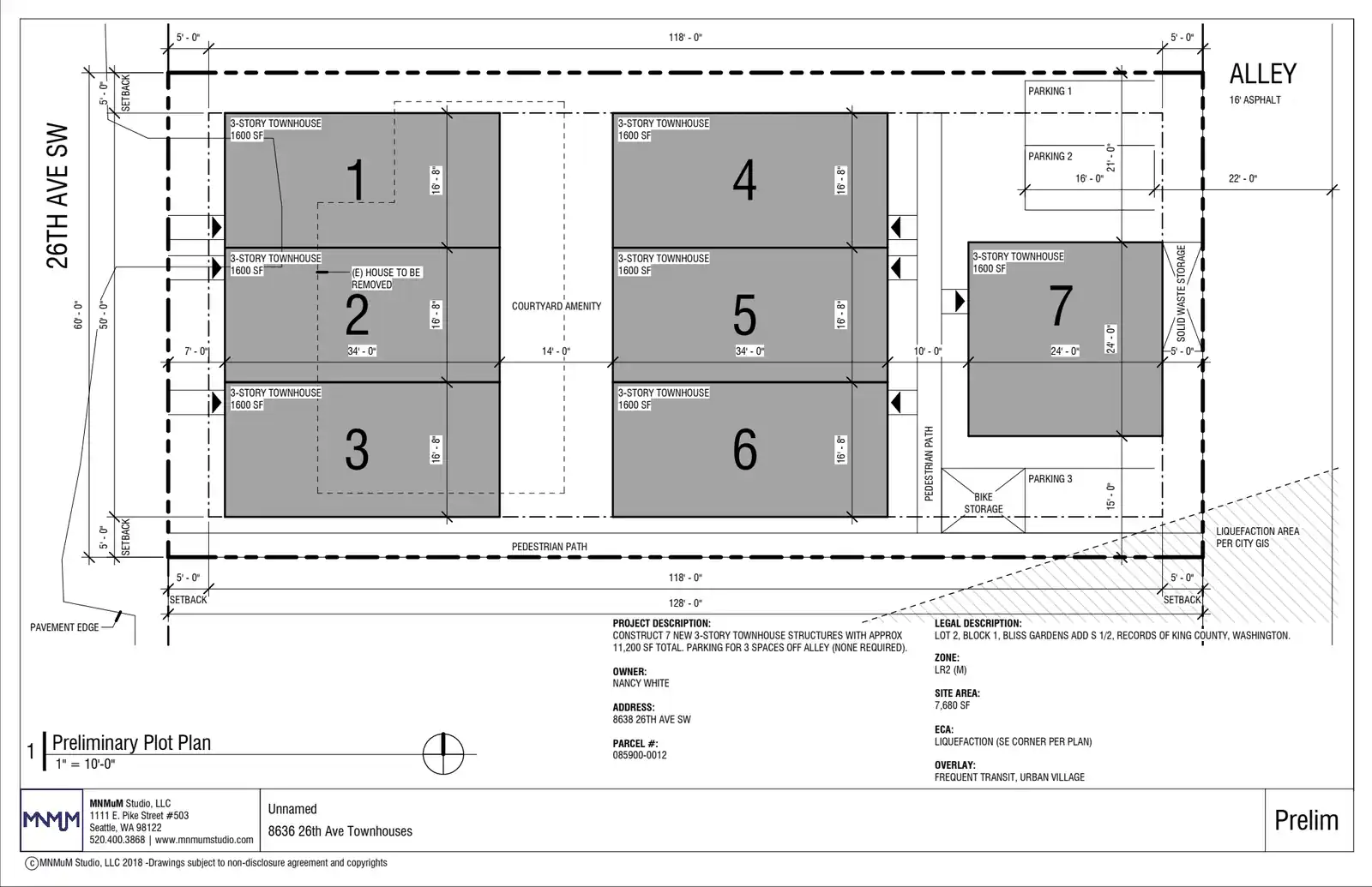 Site plan for 8638 26th Ave SW
