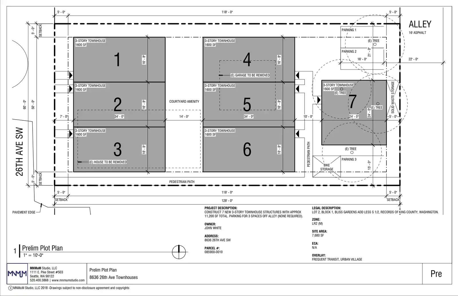 Site plan for 8636 26th Ave SW