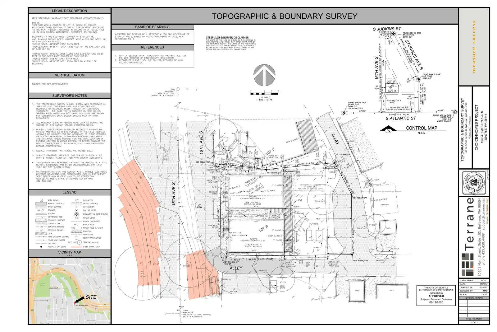 Site plan for 1336 16th Ave S