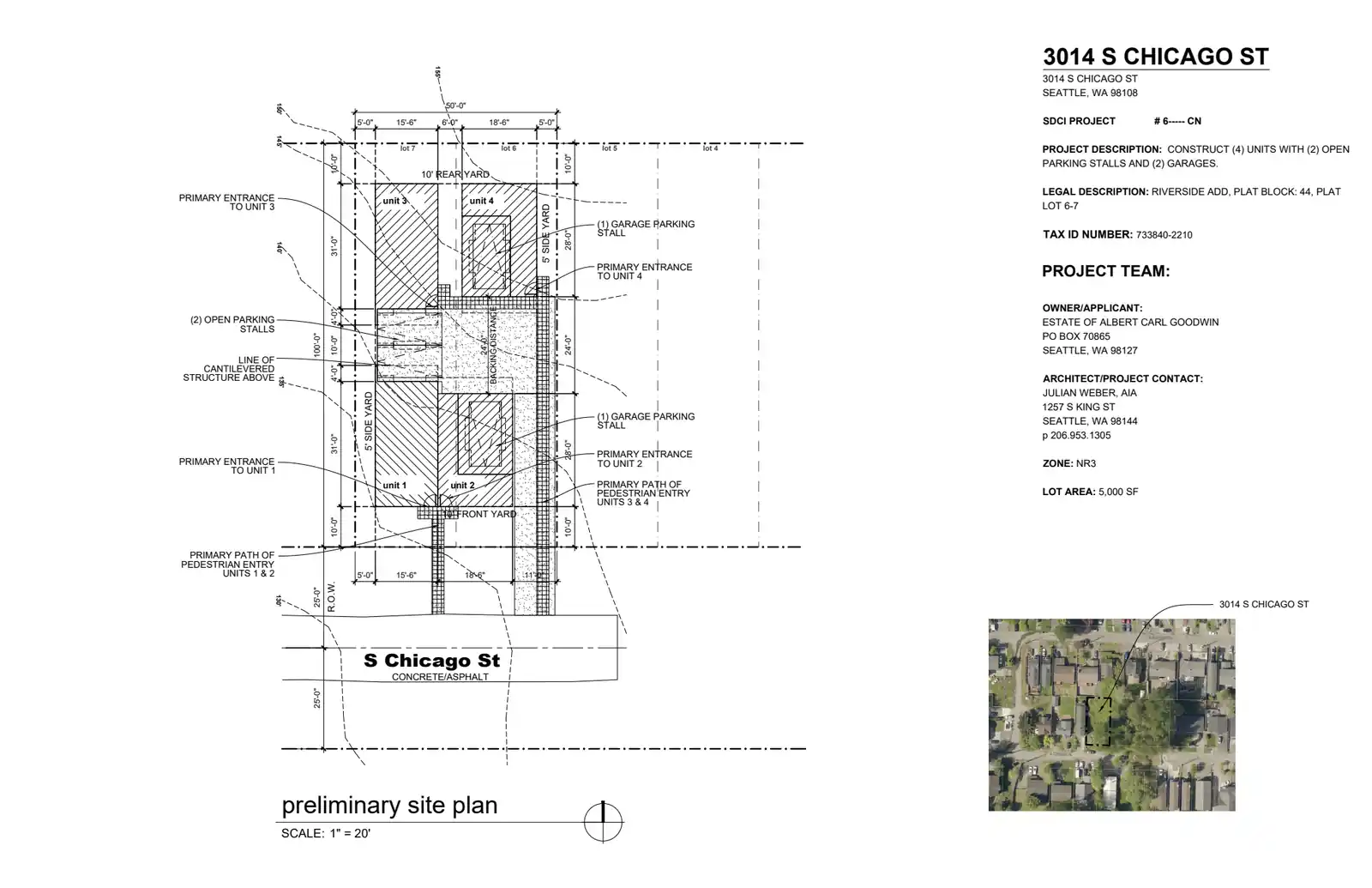 Site plan for 3014 S Chicago St