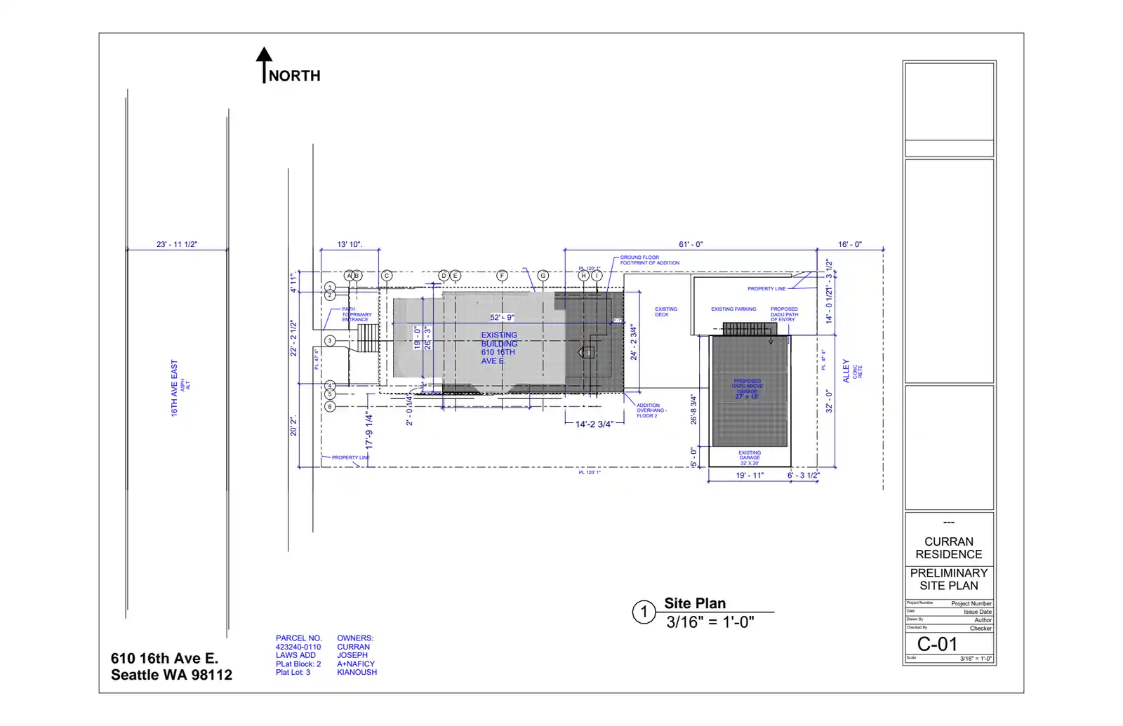 Site plan for 610 16th Ave E