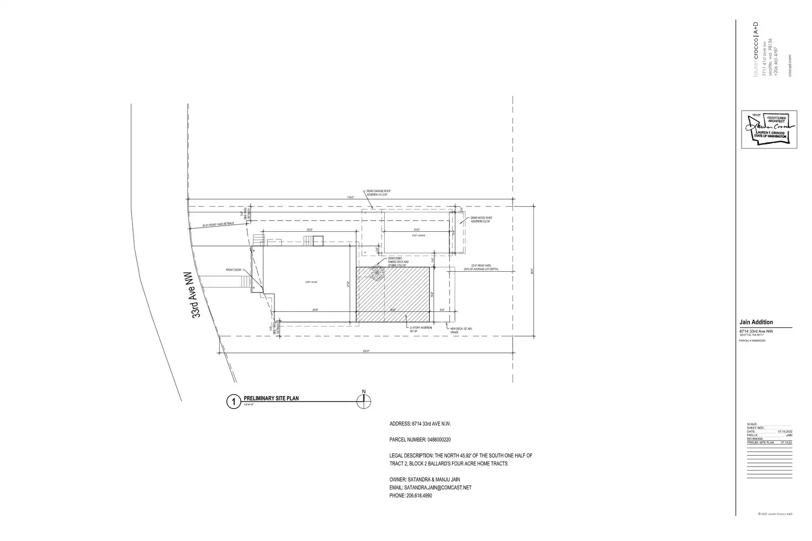 Site plan for 6714 33rd Ave NW
