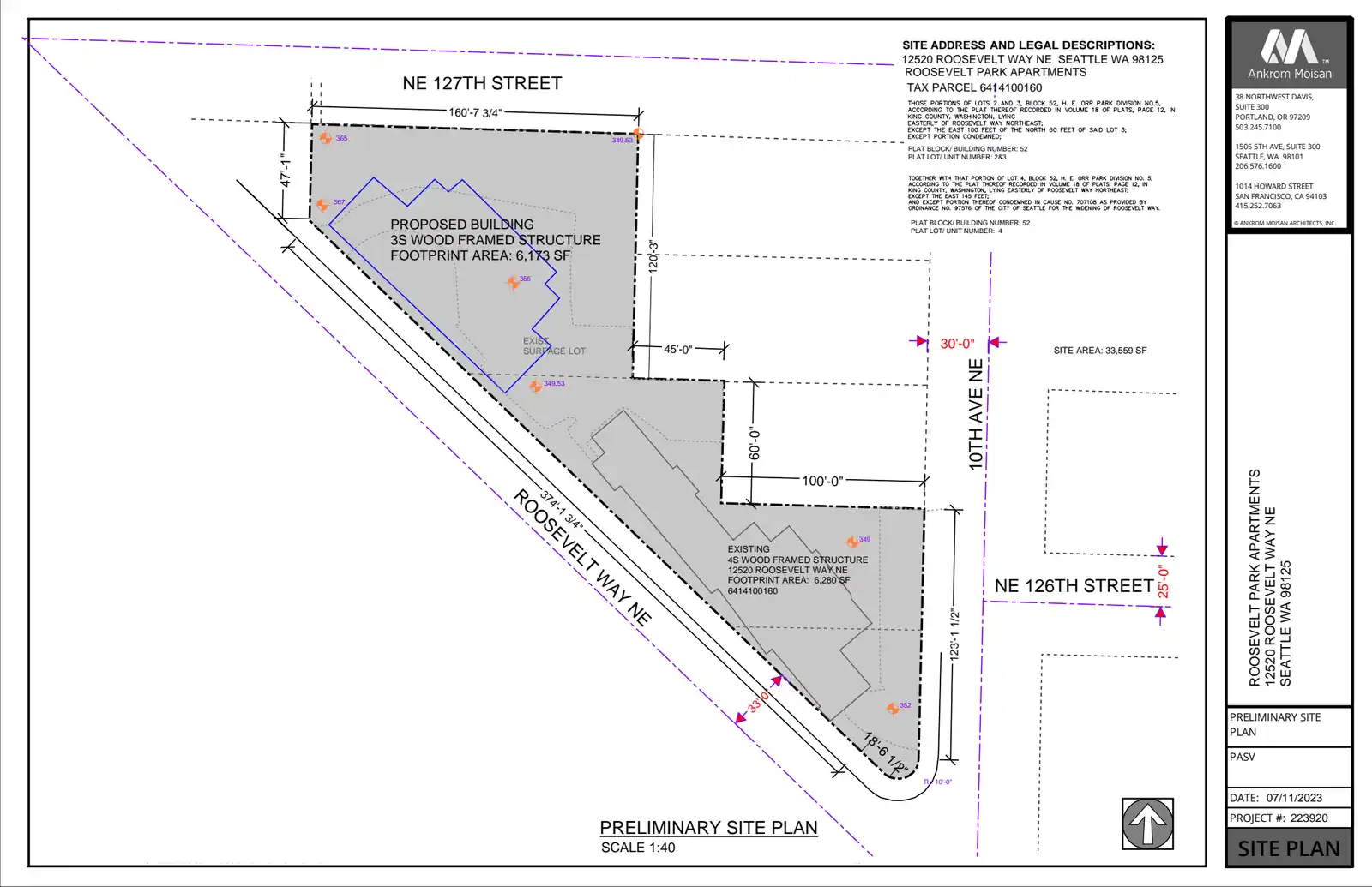 Site plan for 12520 Roosevelt Way NE