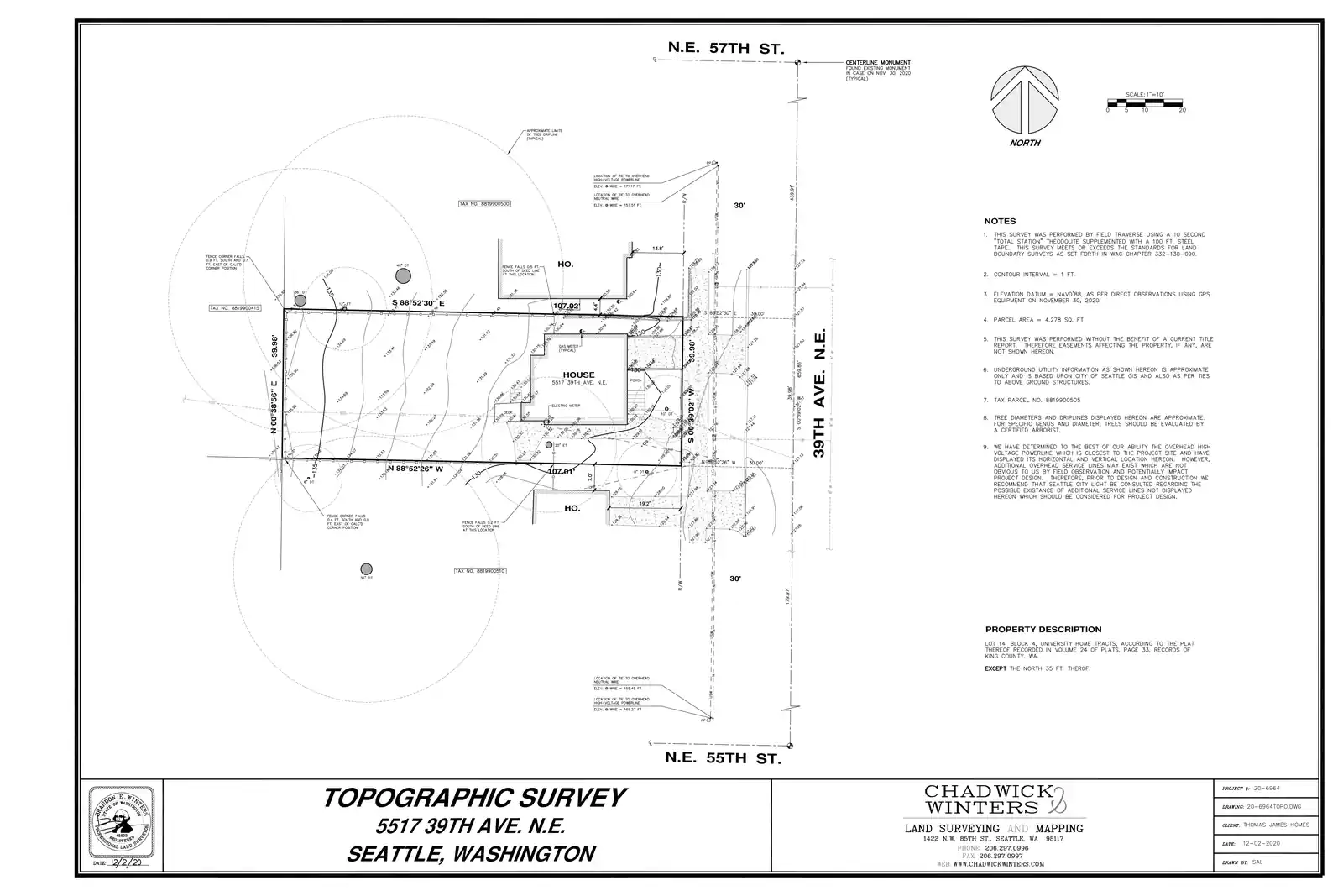 Site plan for 5517 39th Ave NE