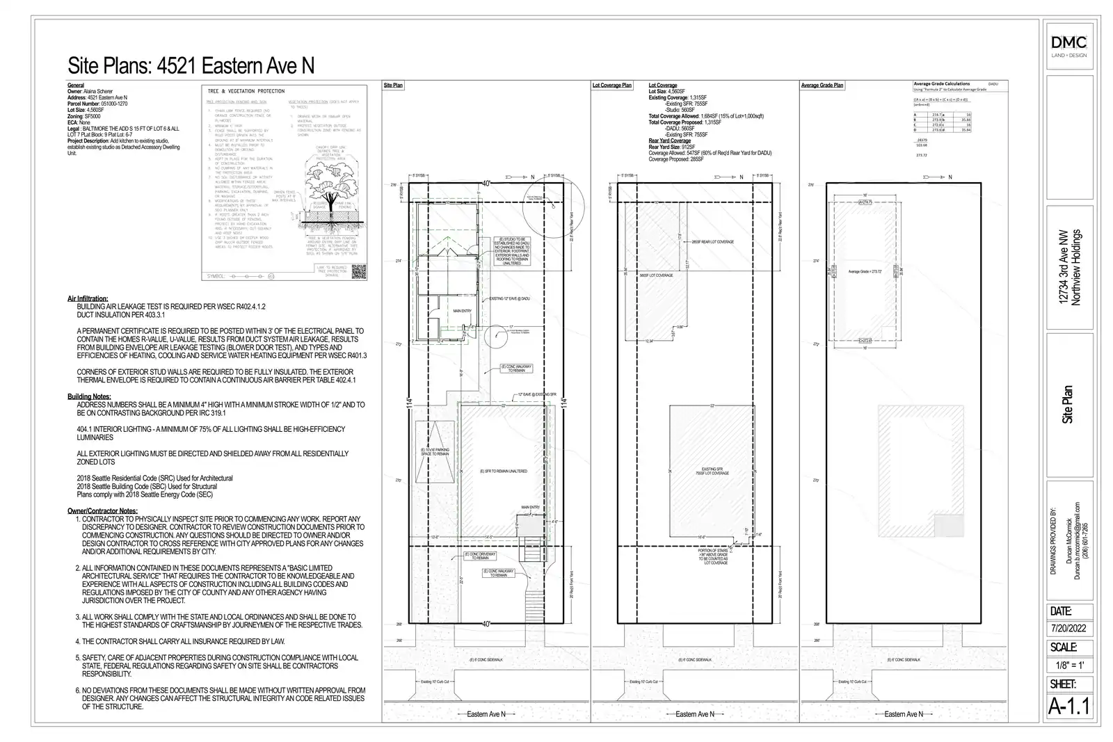 Site plan for 4519 Eastern Ave N