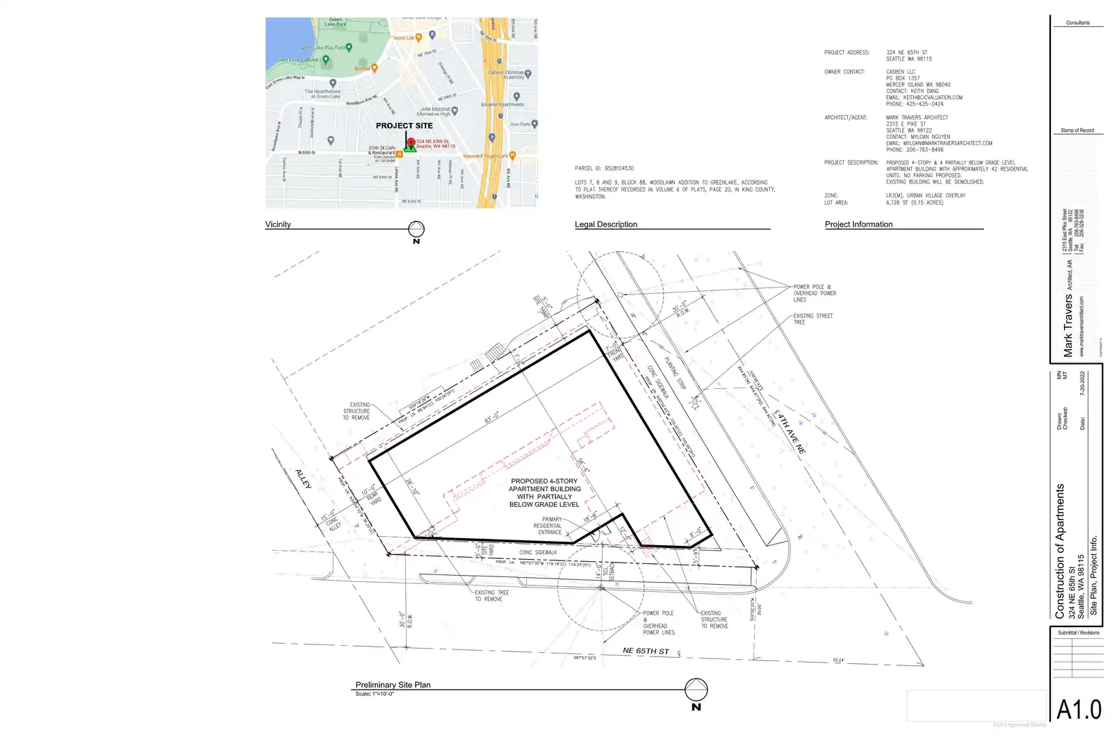 Site plan for 324 NE 65th St