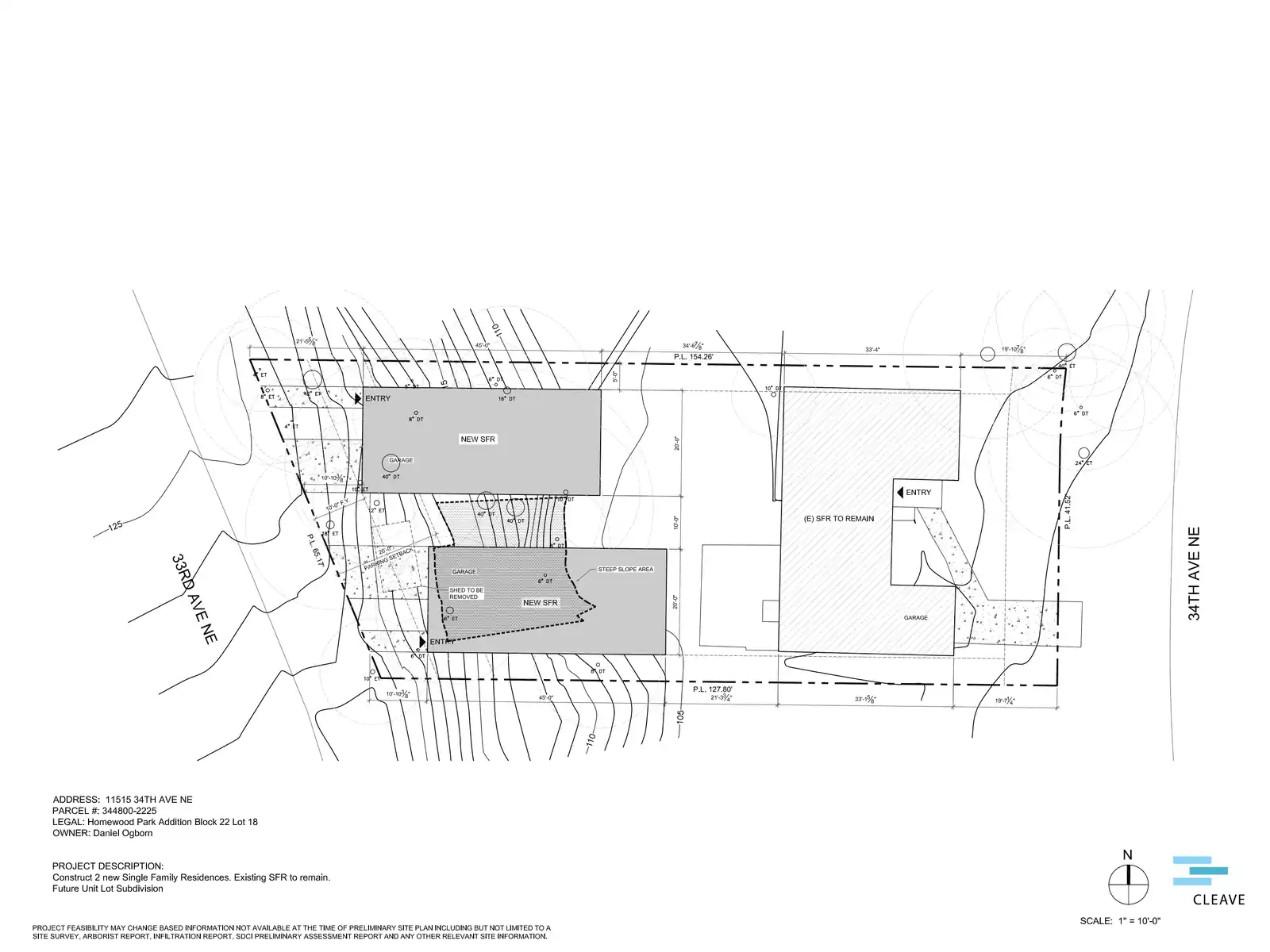 Site plan for 11515 34th Ave NE