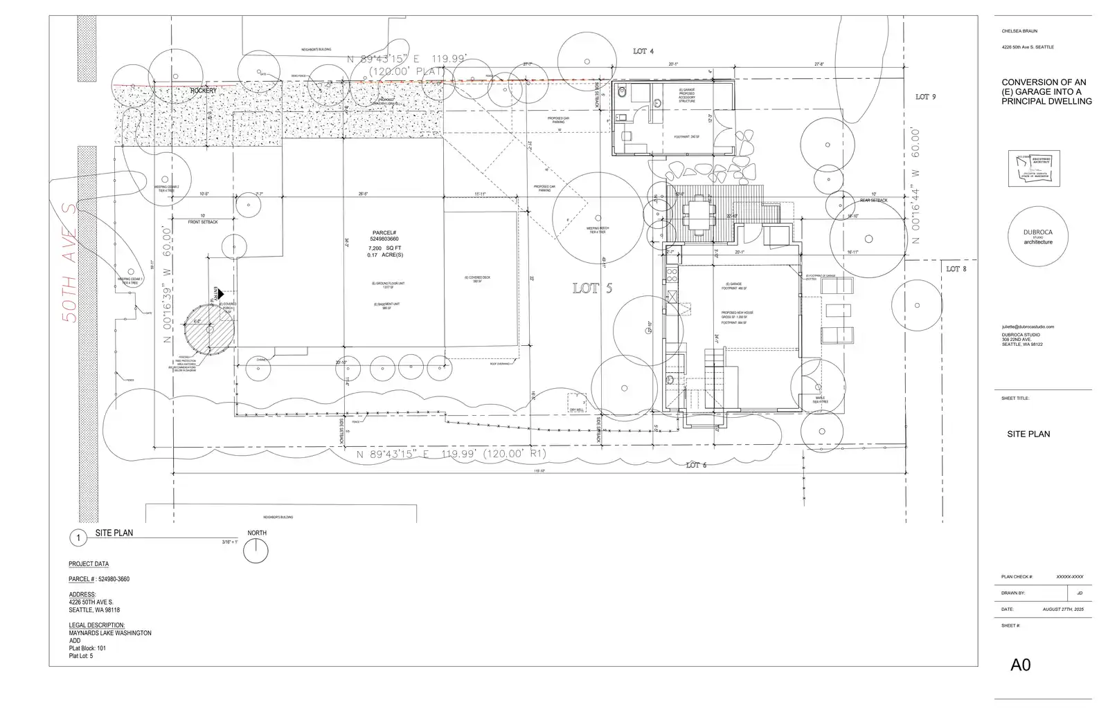 Site plan for 4224 50th Ave S
