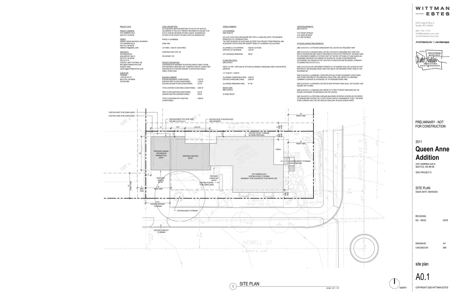 Site plan for 2701 Warren Ave N