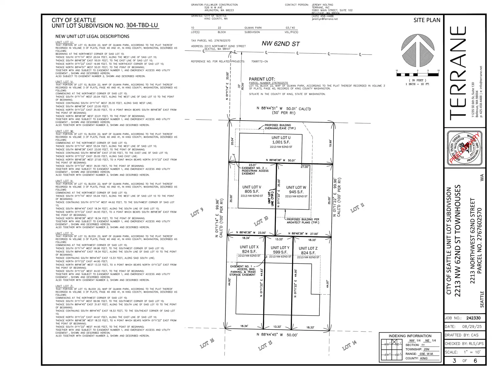 Site plan for 2213 NW 62nd St