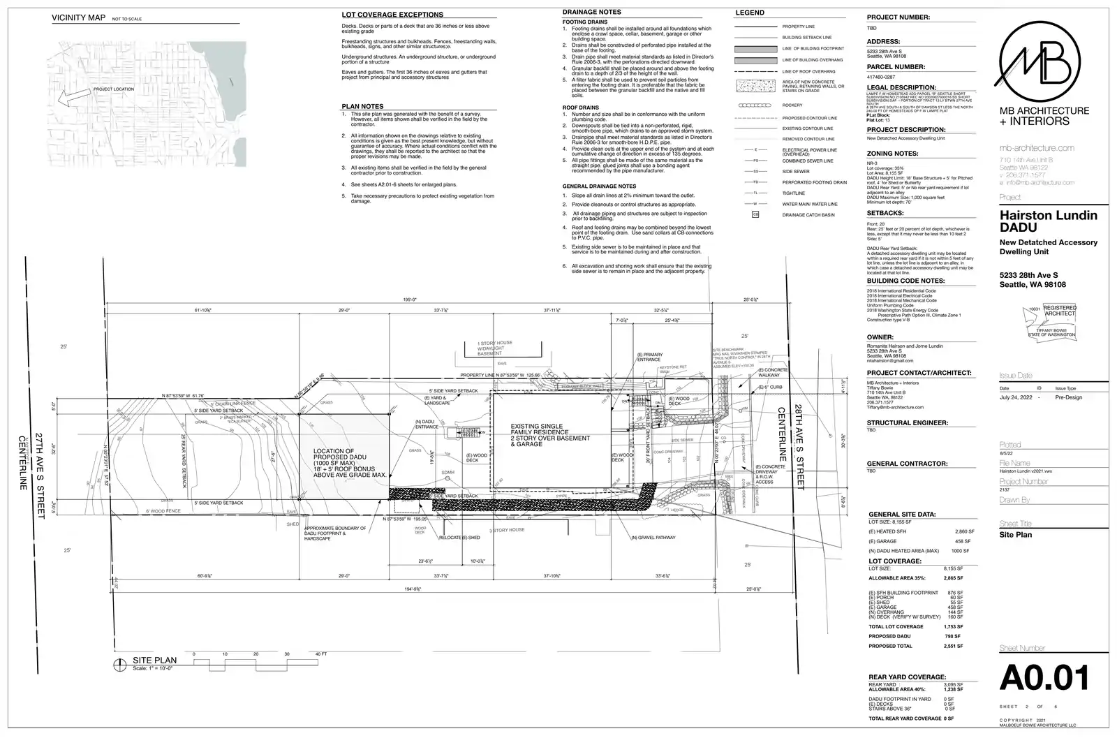 Site plan for 5233 28th Ave S