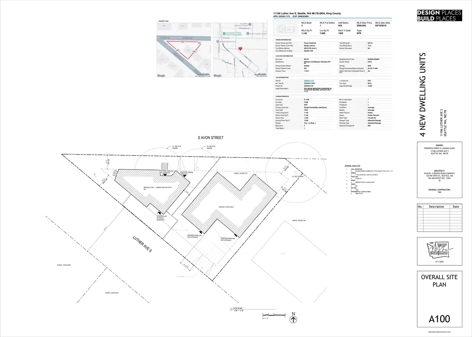 Site plan for 11106 Luther Ave S