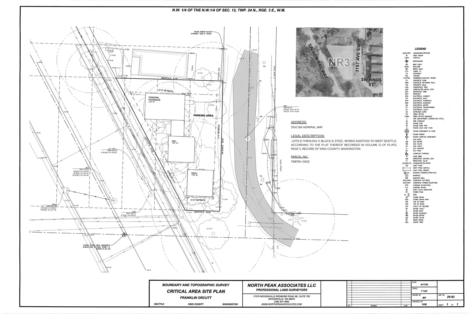 Site plan for 3100 SW Admiral Way