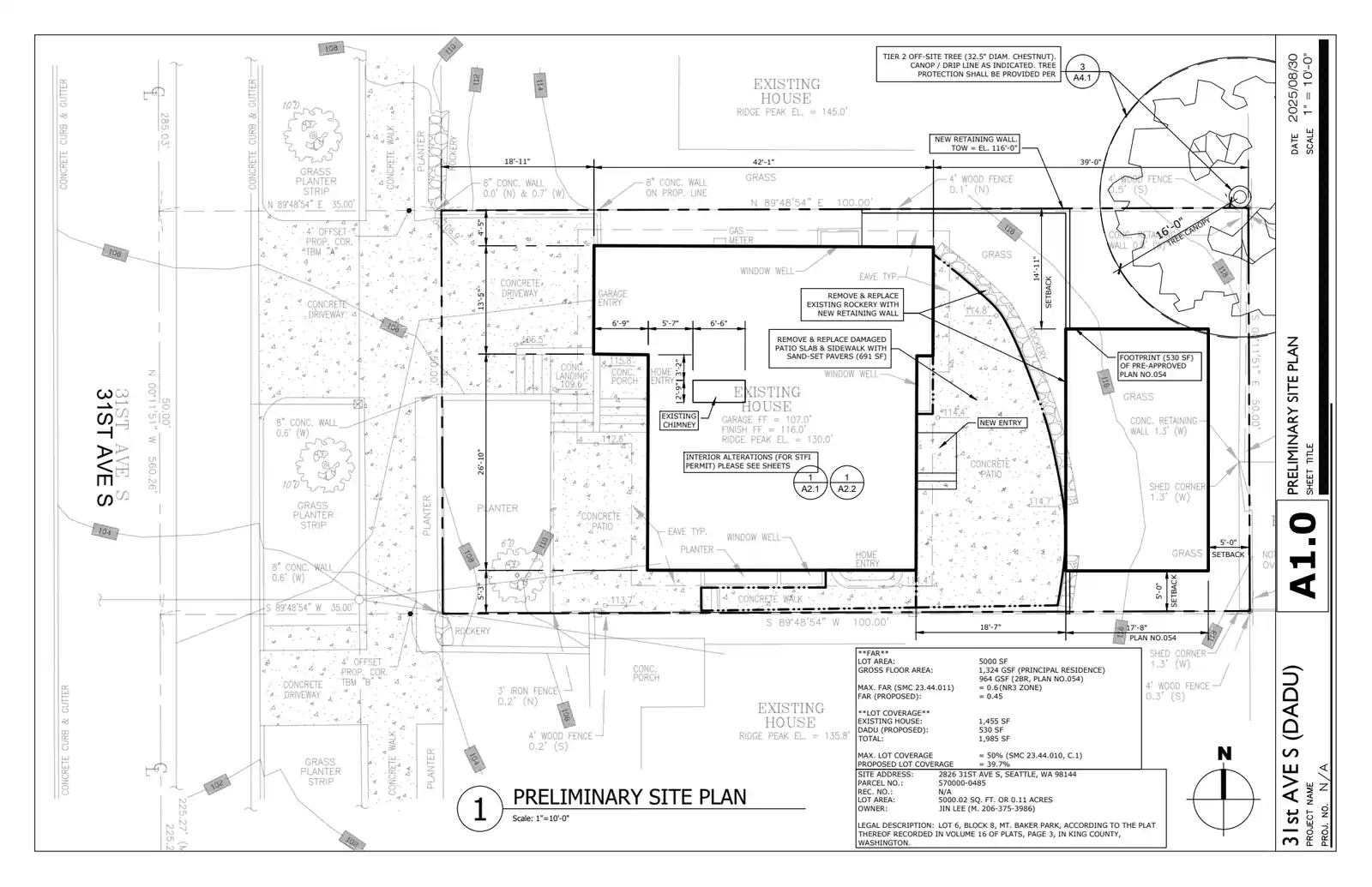 Site plan for 2826 31st Ave S