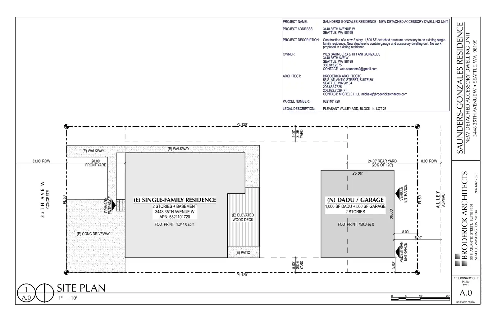 Site plan for 3450 35th Ave W