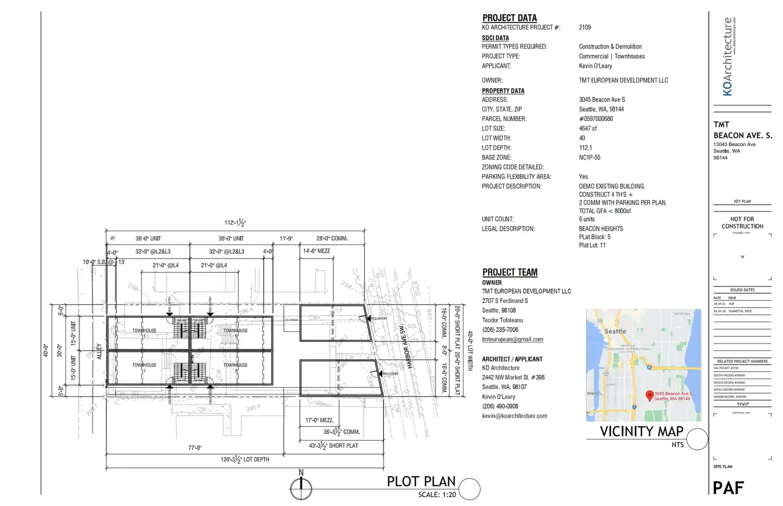 Site plan for 3045 Beacon Ave S