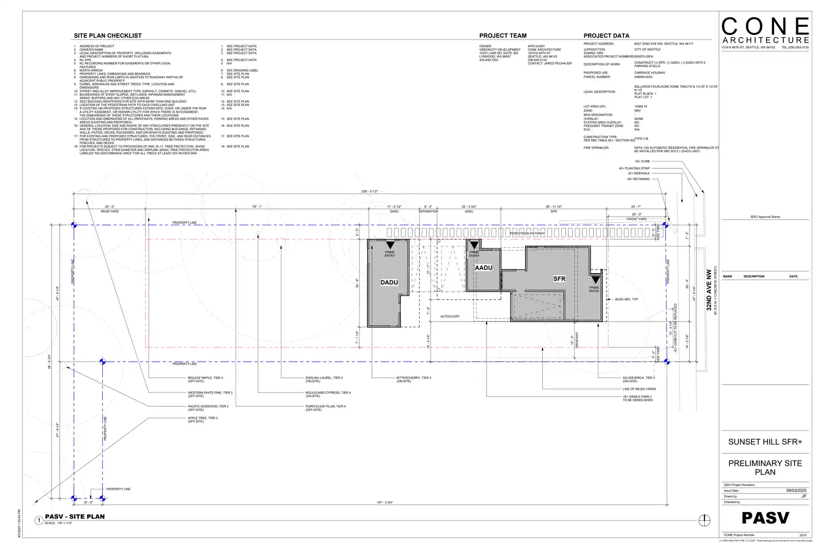Site plan for 6527 32nd Ave NW