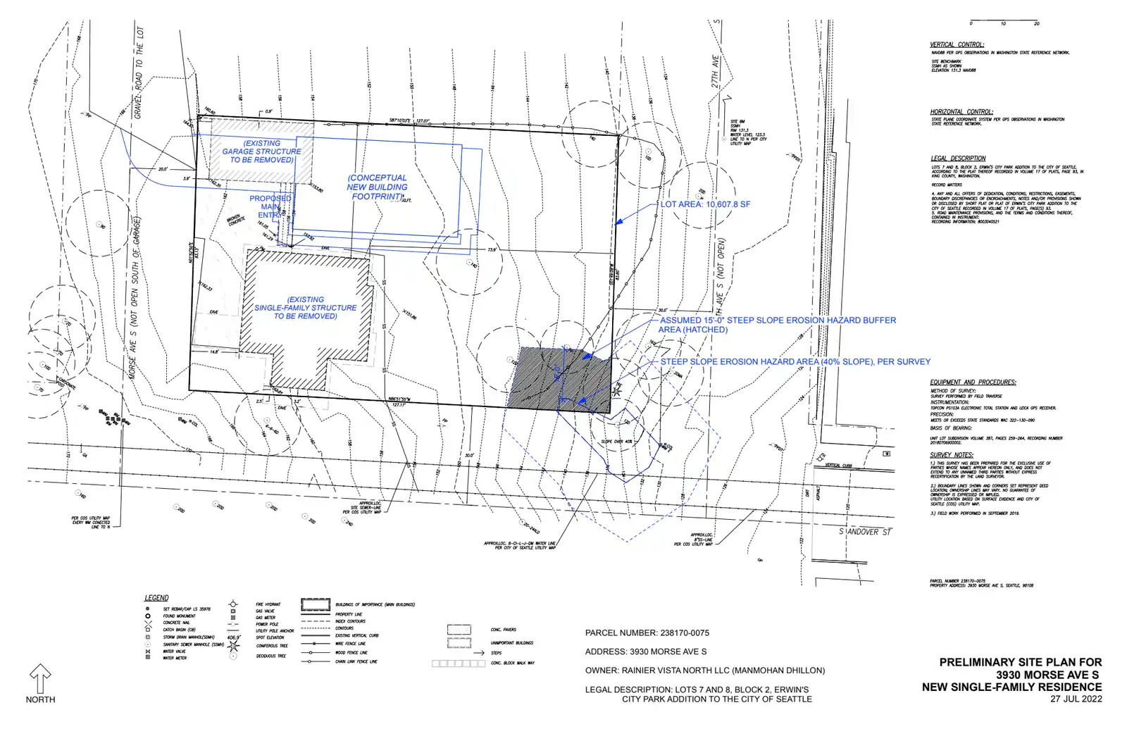 Site plan for 3930 Morse Ave S