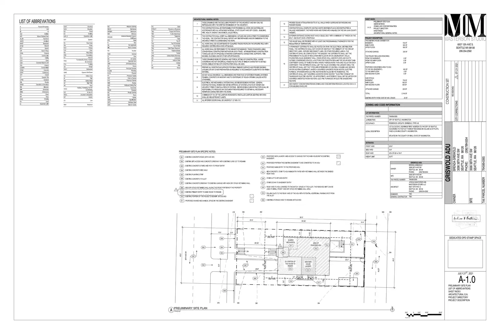 Site plan for 3006 38th Ave SW