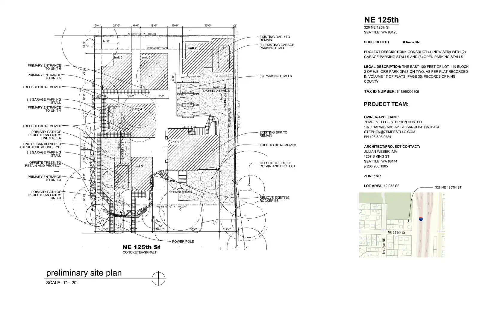 Site plan for 328 NE 125th St