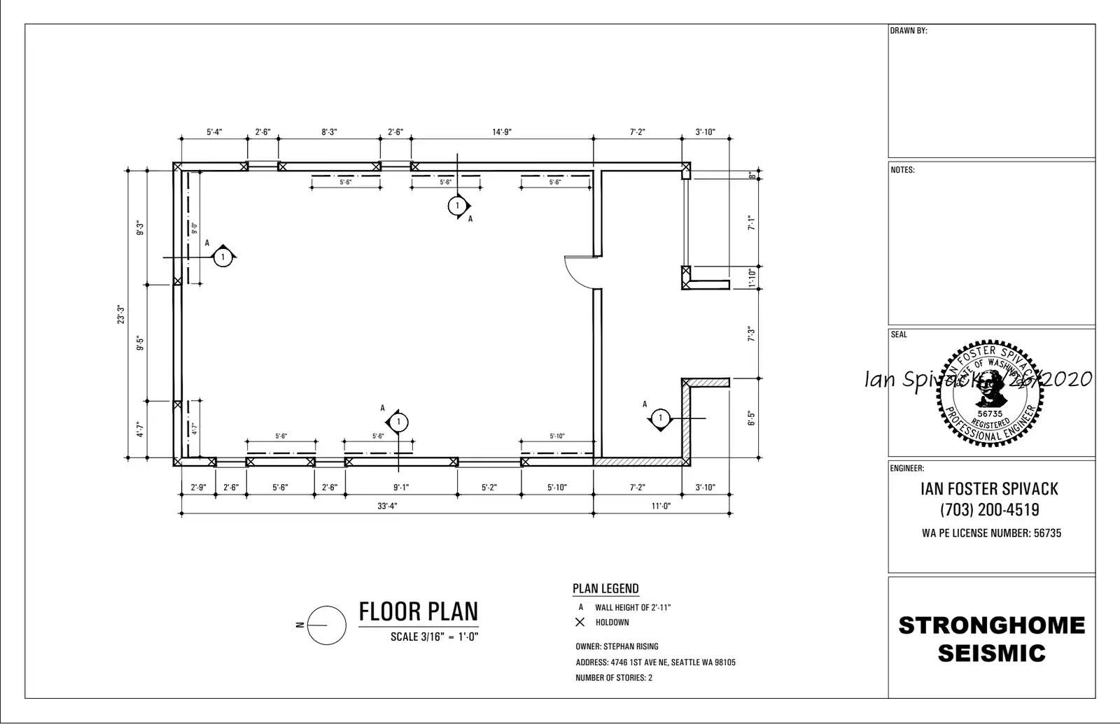 Site plan for 4647 1st Ave NE